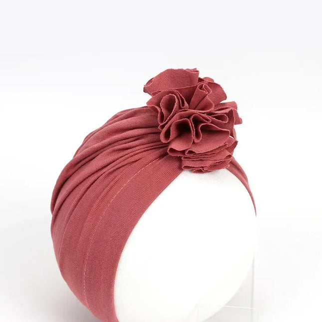 Moda bebê chapéu sólido turbante elástico bonés para meninas bebê infantil acessórios