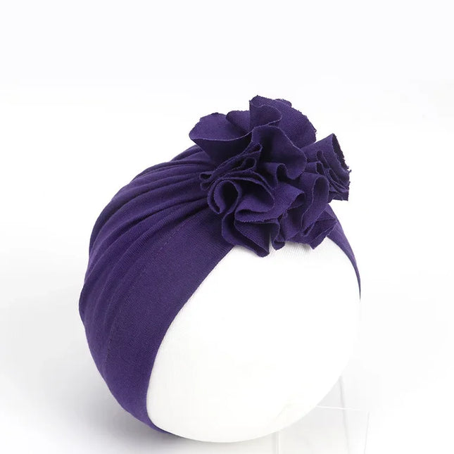 Moda bebê chapéu sólido turbante elástico bonés para meninas bebê infantil acessórios