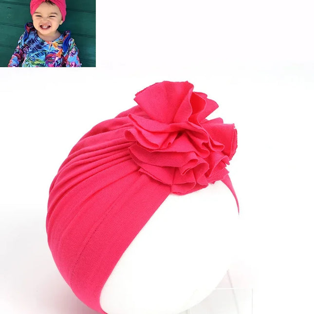 Moda bebê chapéu sólido turbante elástico bonés para meninas bebê infantil acessórios