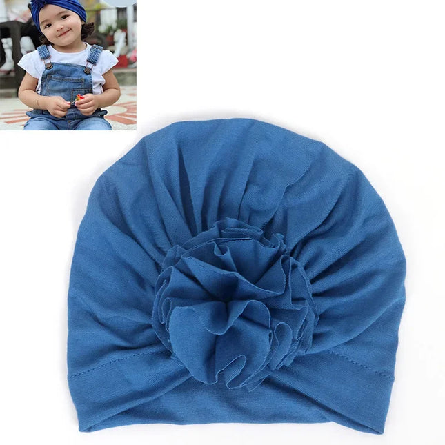 Moda bebê chapéu sólido turbante elástico bonés para meninas bebê infantil acessórios