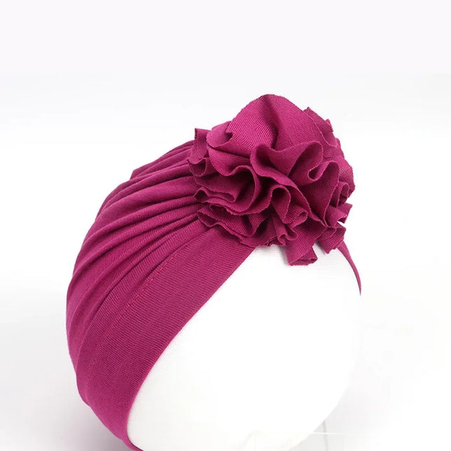 Moda bebê chapéu sólido turbante elástico bonés para meninas bebê infantil acessórios