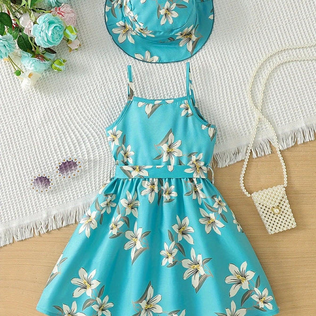 Saia feminina com terno de chapéu, estilo europeu e americano, estilo natalício, conjunto de elegância casual, nova moda, verão