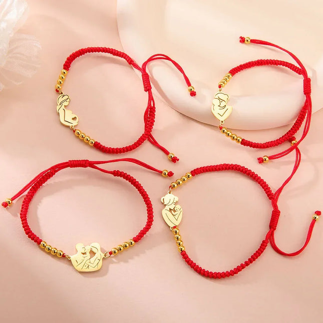 Cooltime linda família pulseira de aço inoxidável mãe pai crianças bebê grávida mãe amor pulseira presente do dia das mães novo