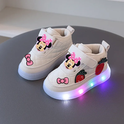 Tênis Infantis Minnie com Luzes e Conforto Supremo