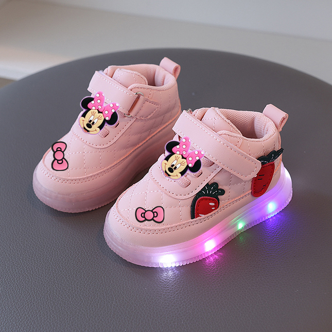 Tênis Infantis Minnie com Luzes e Conforto Supremo