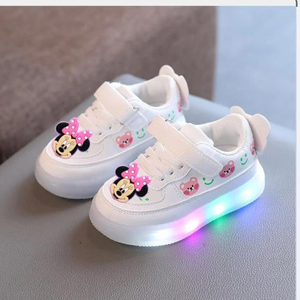 Tênis Infantis Minnie com Luzes e Conforto Supremo