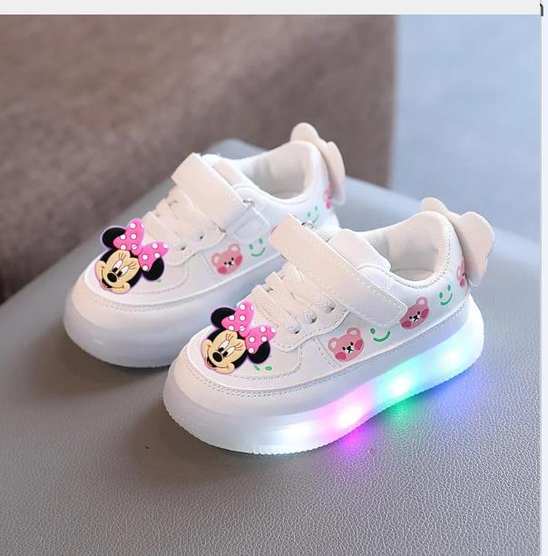 Tênis Infantis Minnie com Luzes e Conforto Supremo