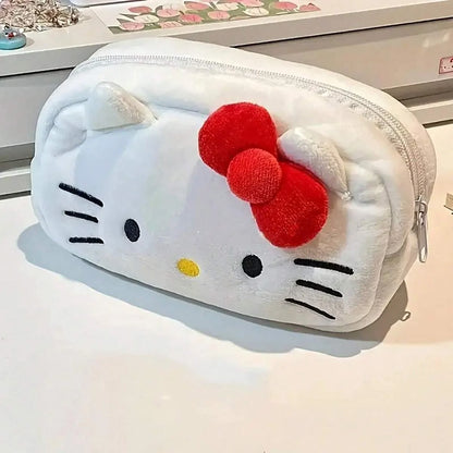 Olá kitty saco de pelúcia anime sanrio cinnamoroll sacos de armazenamento cosméticos dos desenhos animados kawaii pachacco lápis caso presentes de aniversário da menina