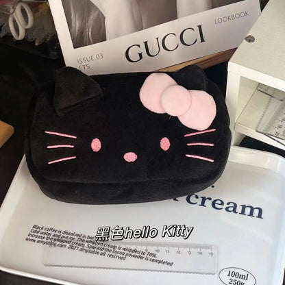 Olá kitty saco de pelúcia anime sanrio cinnamoroll sacos de armazenamento cosméticos dos desenhos animados kawaii pachacco lápis caso presentes de aniversário da menina