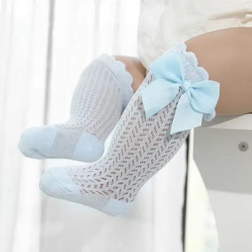 Lawadka-meias de malha antiderrapante para bebé menina e menino de 0 a 2 anos de idade, em algodão, para o verão