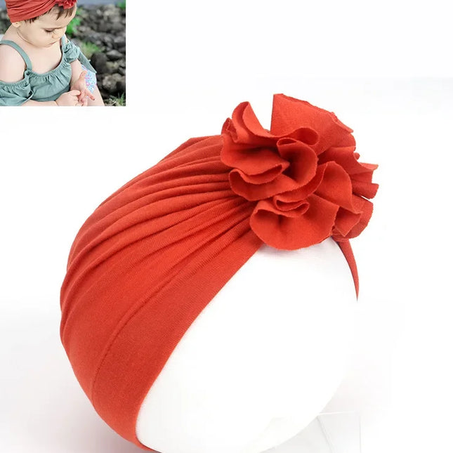 Moda bebê chapéu sólido turbante elástico bonés para meninas bebê infantil acessórios