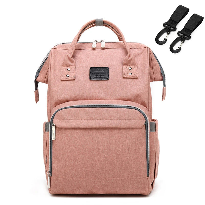 Bolsa de fraldas com grande capacidade para mamãe, mochila para bebê multifuncional, a prova d'água, para viagens, para cuidado da criança