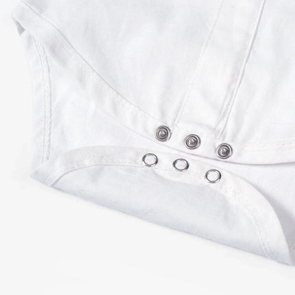 Roupa branca recém-nascida do algodão, roupa do bebê, vestido do aniversário das crianças, chapéu infantil do menino, macacão, total, sapatas, meias, verão, 3-18Months