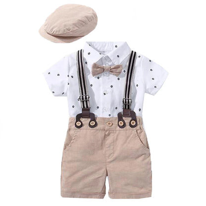 Recém-nascido Bebê Menino Vestuário Terno, Bonito Romper Bow Set, Aniversário Festival Presente, Macacão Chapéu, Criança Meninos, Vestido De Roupa De Casamento, Quente