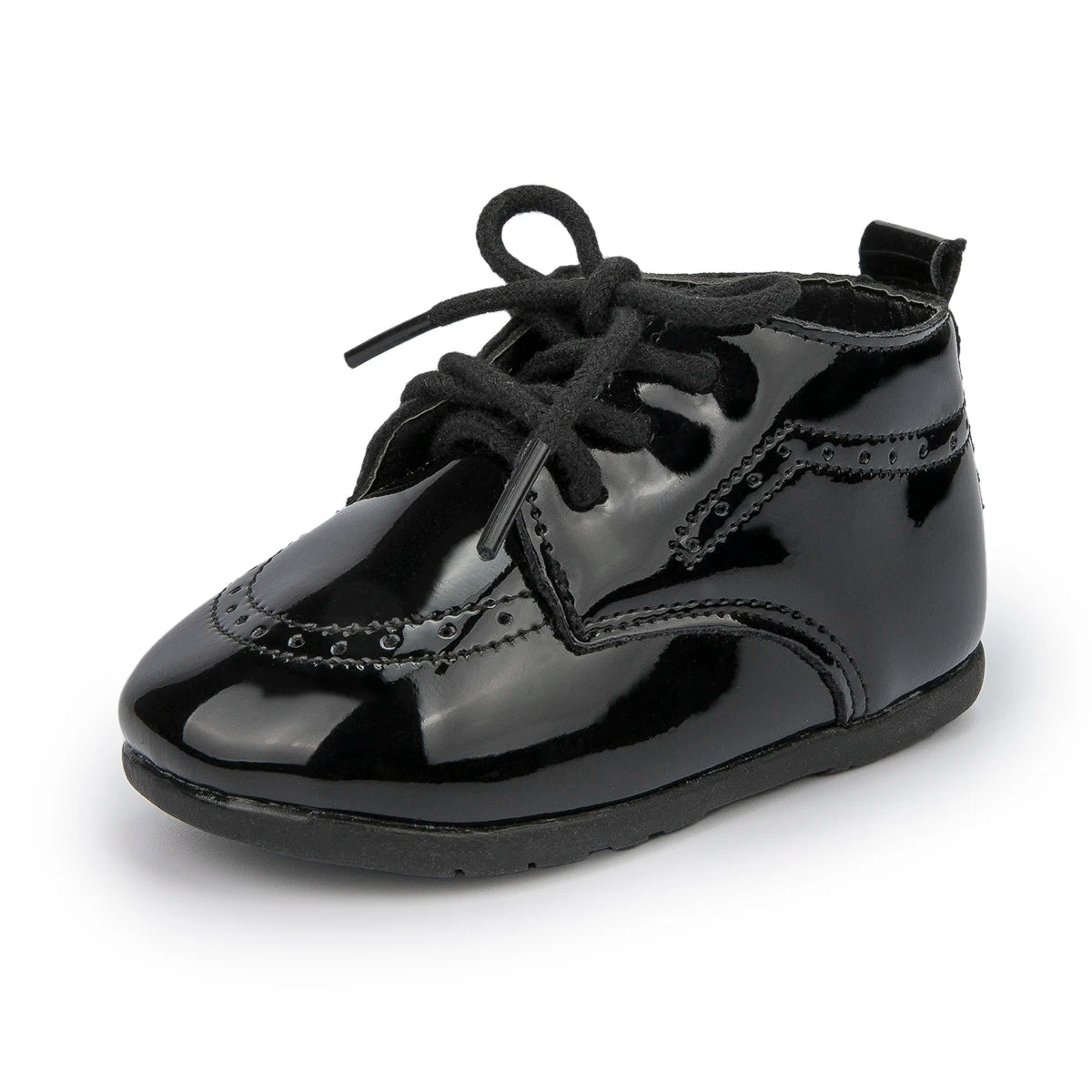 KIDSUN-Sapatos clássicos de couro PU para bebês meninos e meninas, sapatos de primeiro caminhante, sola de borracha macia, antiderrapante, recém-nascido, berço infantil