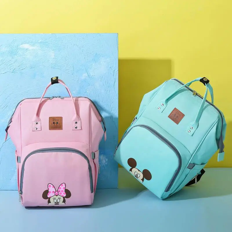 Disney-bolsa multifunções de fraldas para mamãe, mochila de grande capacidade, bolsa materno-infantil, gestantes, presente de ano novo 2021