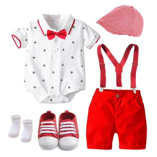 Roupa branca recém-nascida do algodão, roupa do bebê, vestido do aniversário das crianças, chapéu infantil do menino, macacão, total, sapatas, meias, verão, 3-18Months