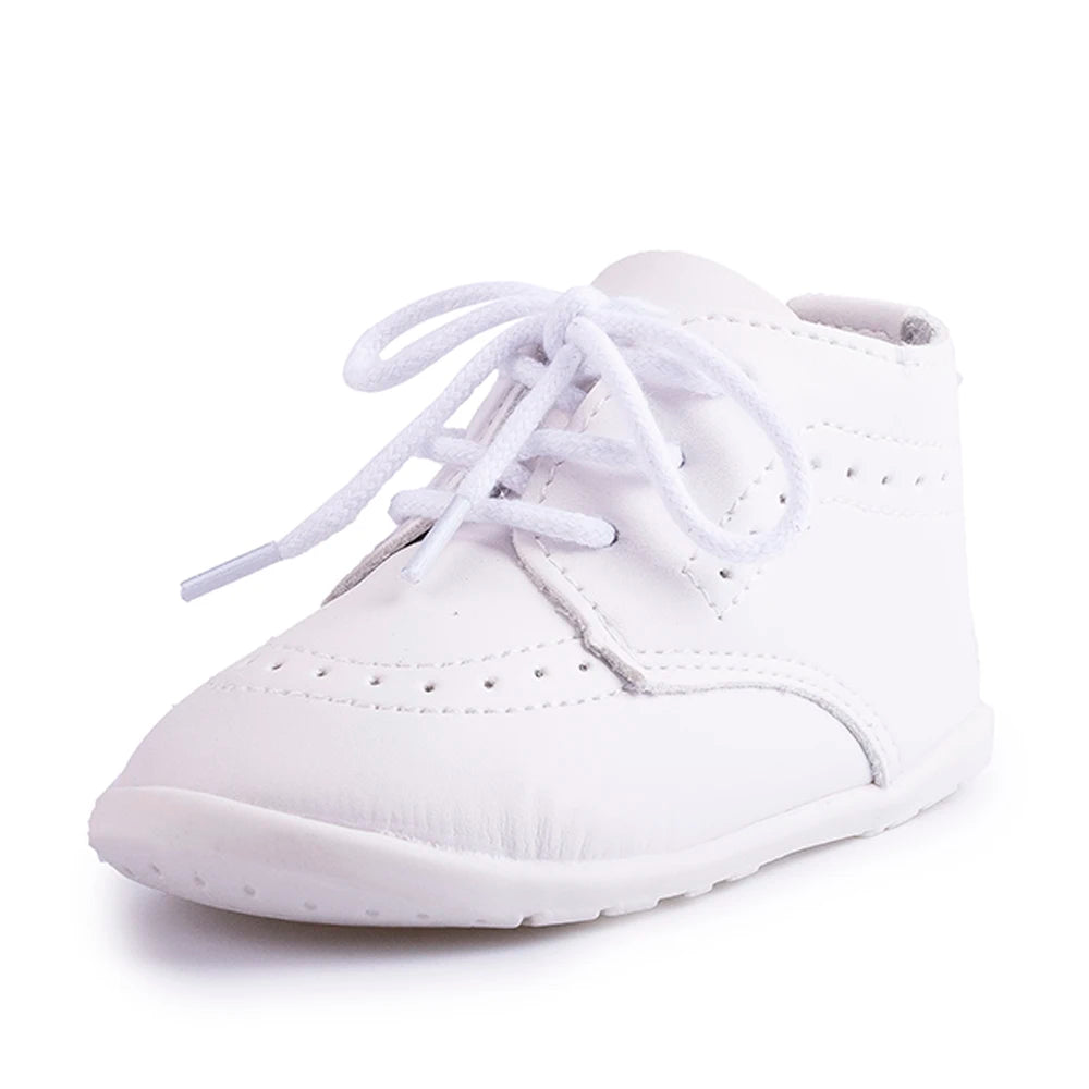 KIDSUN-Sapatos clássicos de couro PU para bebês meninos e meninas, sapatos de primeiro caminhante, sola de borracha macia, antiderrapante, recém-nascido, berço infantil