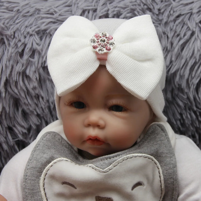 Infantil malha listrado Caps, Beanie bebê recém-nascido, Toddler Girl Hat