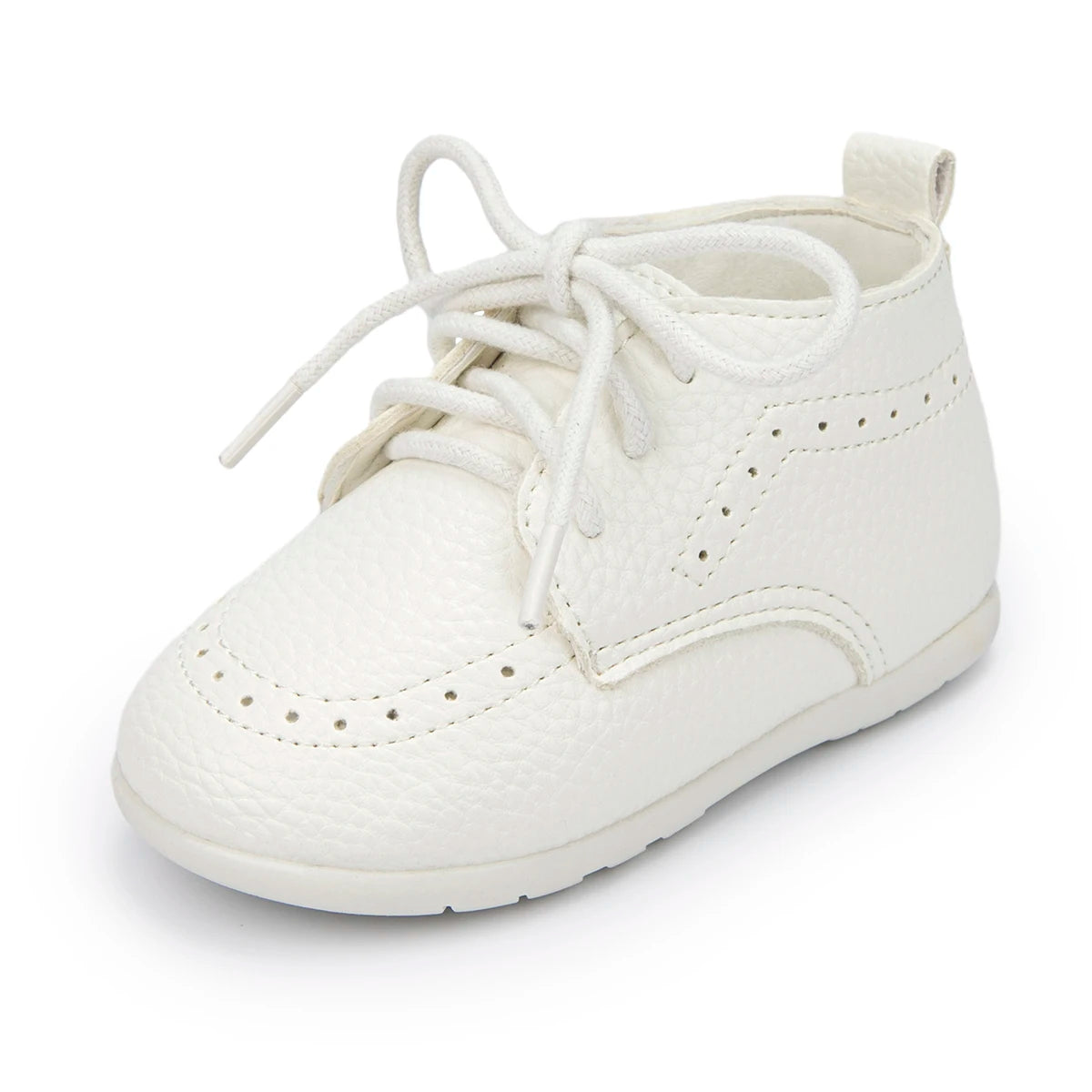 KIDSUN-Sapatos clássicos de couro PU para bebês meninos e meninas, sapatos de primeiro caminhante, sola de borracha macia, antiderrapante, recém-nascido, berço infantil