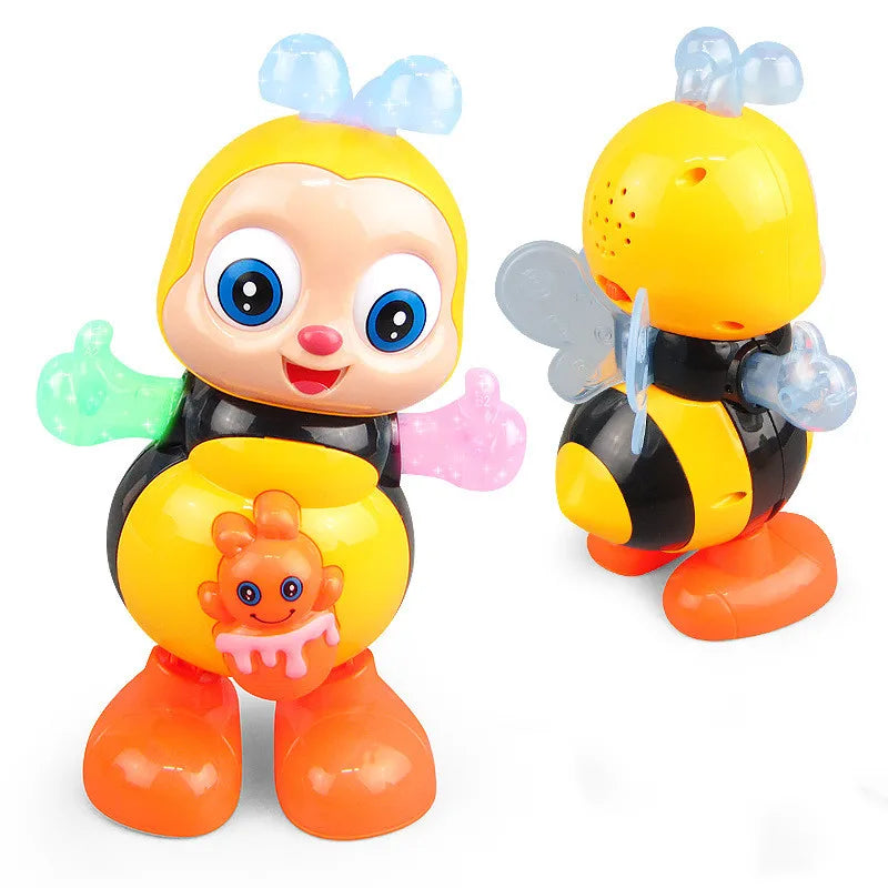 Brinquedo vocal dos desenhos animados abelha brinquedos elétricos com som flash iluminação cantar dança para meninas meninos crianças eletrônico brinquedos de música brinquedos presentes