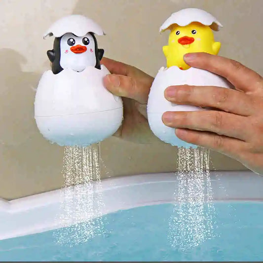 Spray de água aspersão para o bebê, pinguim e pato brinquedos para crianças, presente natação, banho, chuveiro, aspersão do banheiro, bonito, spray de água, pinguim