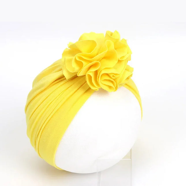 Moda bebê chapéu sólido turbante elástico bonés para meninas bebê infantil acessórios