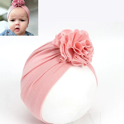 Moda bebê chapéu sólido turbante elástico bonés para meninas bebê infantil acessórios