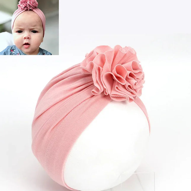 Moda bebê chapéu sólido turbante elástico bonés para meninas bebê infantil acessórios