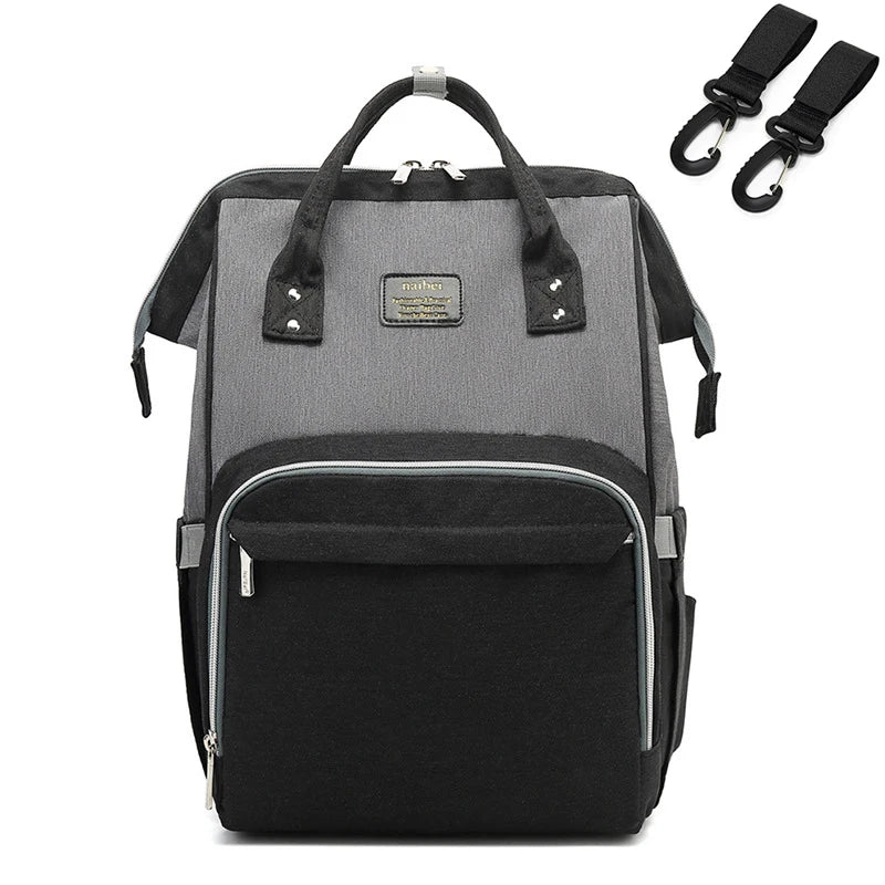 Bolsa de fraldas com grande capacidade para mamãe, mochila para bebê multifuncional, a prova d'água, para viagens, para cuidado da criança