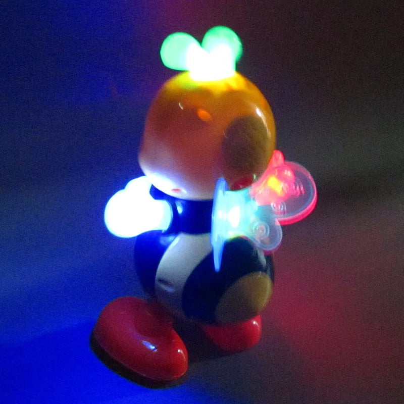 Brinquedo vocal dos desenhos animados abelha brinquedos elétricos com som flash iluminação cantar dança para meninas meninos crianças eletrônico brinquedos de música brinquedos presentes