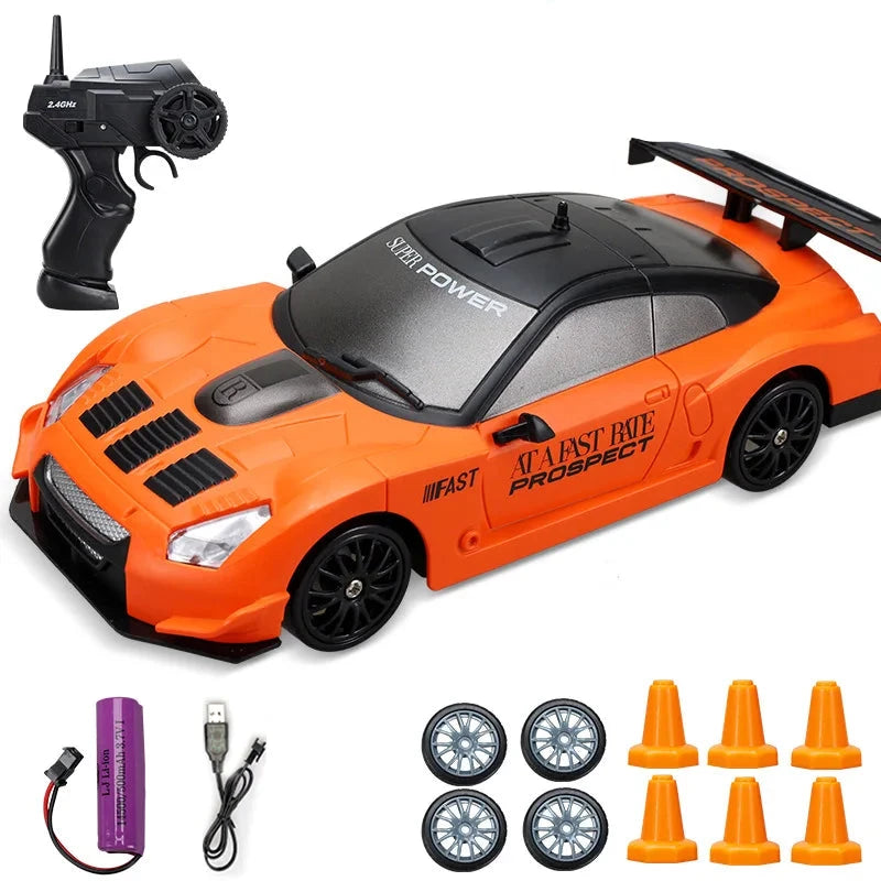 Alta Velocidade Drift RC Car Toy para Crianças, Controle Remoto 4WD, Modelo AE86, Veículo GTR, Carros de Corrida RC, Presentes de Natal, 2.4G