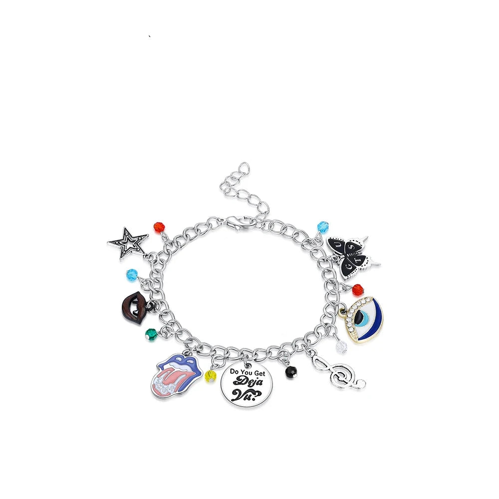 Olivia-Sour Charm Bracelet para Mulheres, Álbum de Música Jóias, Muitos Pingentes Corrente, Pulseira para Fãs, Colecionáveis Presentes