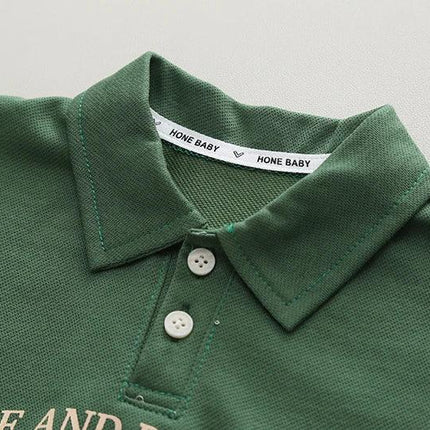 Roupa de moda coreana infantil, roupas de bebê, roupas de algodão infantil, polo casual para crianças, 2 peças