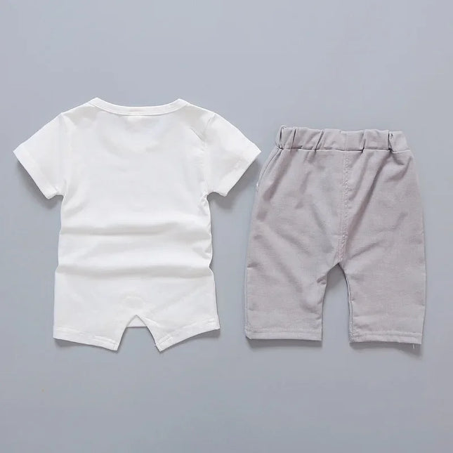 Conjunto de camiseta e shorts infantis dos desenhos animados, roupas de bebês, roupas de treino infantis, traje esportivo casual, novo, verão, 2 peças por conjunto