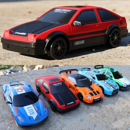 Alta Velocidade Drift RC Car Toy para Crianças, Controle Remoto 4WD, Modelo AE86, Veículo GTR, Carros de Corrida RC, Presentes de Natal, 2.4G