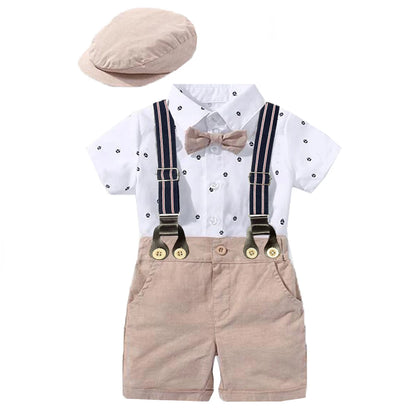 Recém-nascido Bebê Menino Vestuário Terno, Bonito Romper Bow Set, Aniversário Festival Presente, Macacão Chapéu, Criança Meninos, Vestido De Roupa De Casamento, Quente