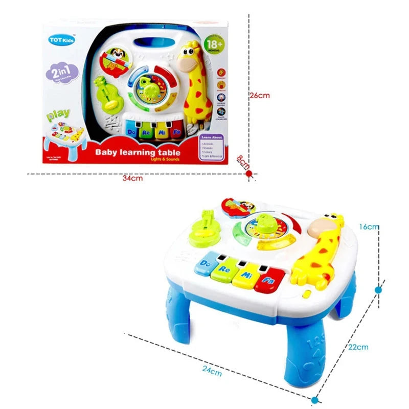 Mesa De Música Para Bebê, Máquina De Aprendizagem, Brinquedo Educativo, Instrumento Musical Para Criança, 6 Meses Mais