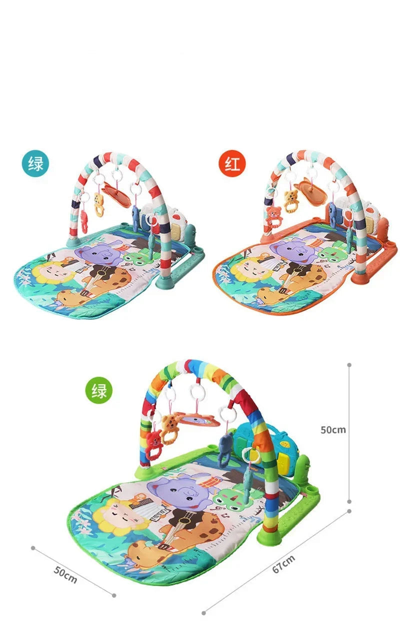 Brinquedo do bebê presente atividade do bebê ginásio música rack jogar esteira do miúdo quebra-cabeça teclado de piano infantil playmat rastejando jogo almofada