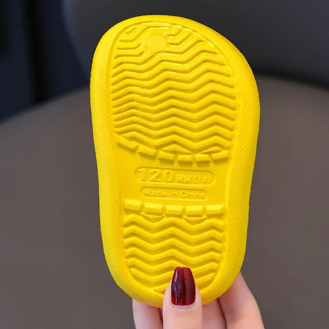 Verão crianças chinelos buraco crianças sandálias macio anti-skid dos desenhos animados dinossauro diy design interior antiderrapante meninos meninas sapatos de praia