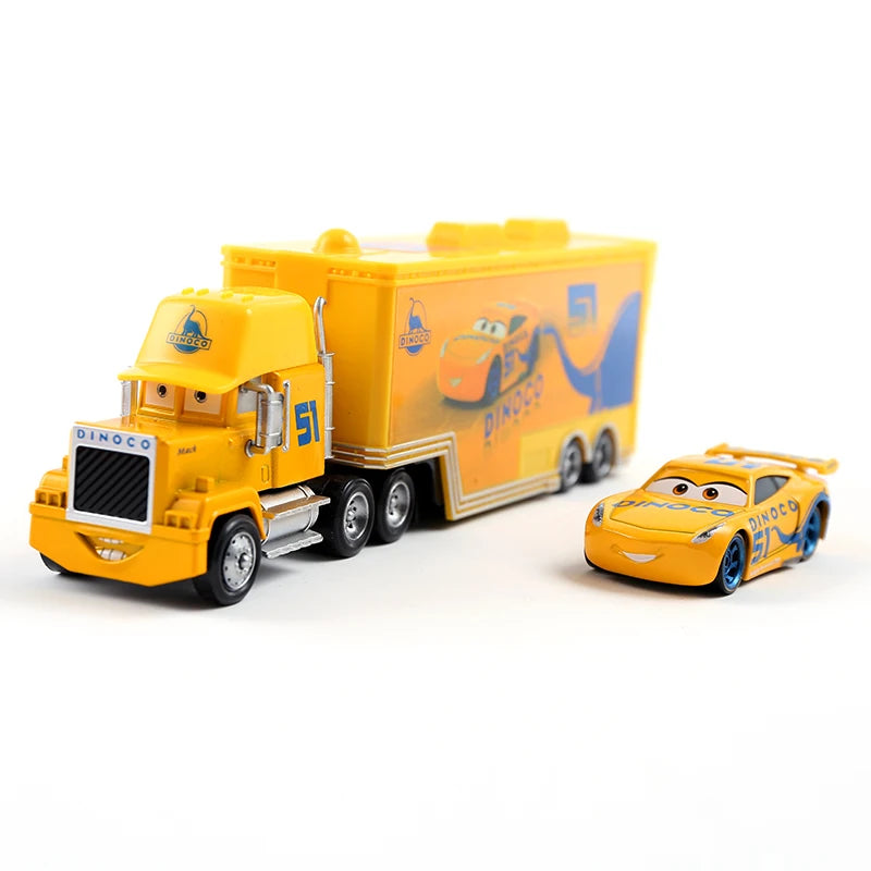 Disney Pixar Cars and Trucks Toy Set para Crianças, O Rei Cruz, Relâmpago McQueen, Mike, Tio 1:43, Modelo fundido, Presente