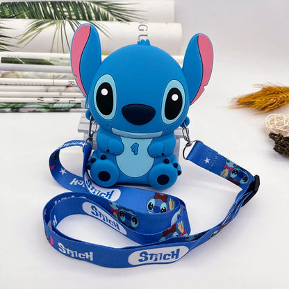 Disney-Lilo e Bolsa de Ombro Stitch para Crianças, Bolsa Silicone, Figura Anime dos Desenhos Animados, Acessórios Fashions, Bolsa Feminina, Presente