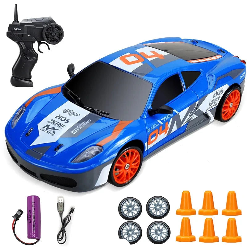 Alta Velocidade Drift RC Car Toy para Crianças, Controle Remoto 4WD, Modelo AE86, Veículo GTR, Carros de Corrida RC, Presentes de Natal, 2.4G