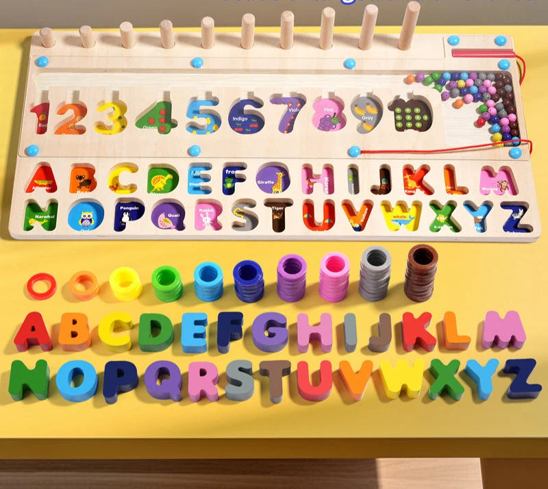 Montessori brinquedos de madeira pré-escolar crianças deleite quebra-cabeças jogos brinquedos cedo cores educacionais números forma correspondência brinquedos presentes
