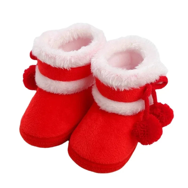 Bebê recém-nascido meninas meninos botas macias sólida pompom botas de neve infantil da criança recém-nascido sapatos de aquecimento nova moda sapatos confortáveis