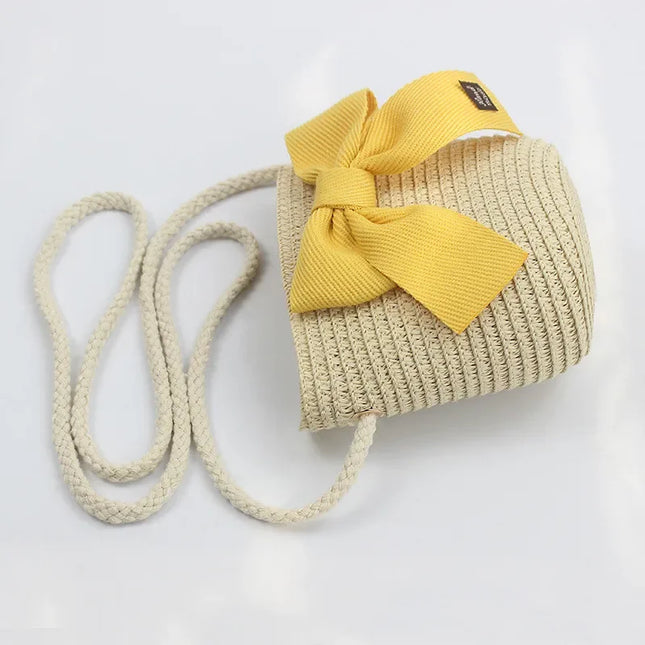 Verão Meninas Praia Chapéus De Sol Lótus Folha Brim Bonito Squinting Olhos Bowknot Outdoor Sun Protection Crianças Cap Palha Crianças