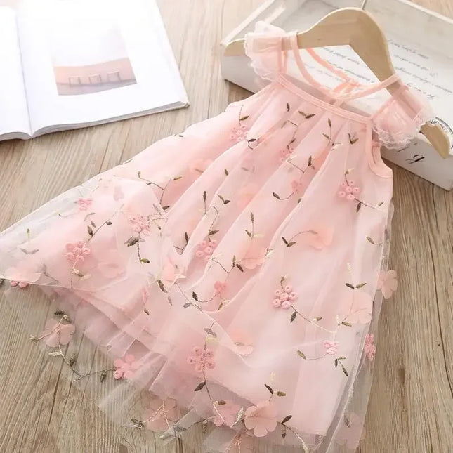 Melario meninas vestidos doces verão bebê menina vestido de princesa renda bordado design vestidos da menina flor bonito festa crianças roupas