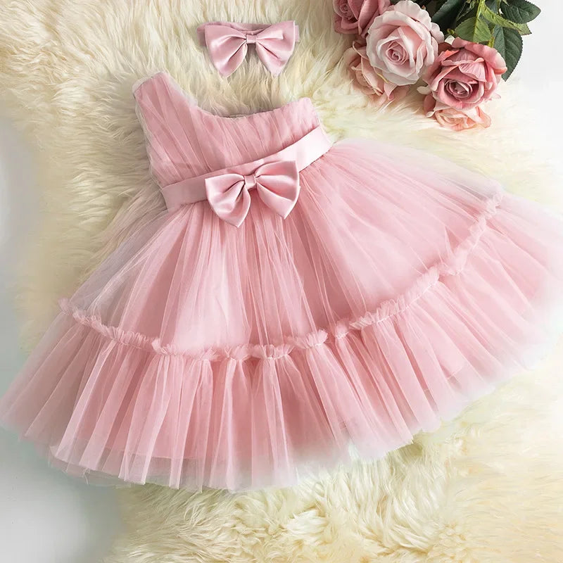 Vestido feminino de tutu, vestido florido para festa de casamento, roupas de 1 ano, roupas de gala formais infantis, 24m, verão