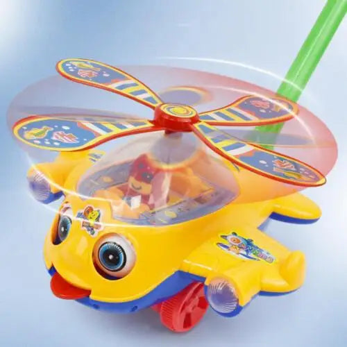 Bebê walker brinquedo mão empurrar criança brinquedo avião carro brinquedo empurrar ao longo andando brinquedo para crianças meninos meninas ao ar livre