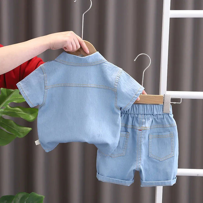 Conjunto Jeans Infantil Camiseta + Calça